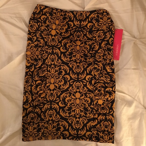 NWT Xhilaration Pencil Skirt Navy / Gold