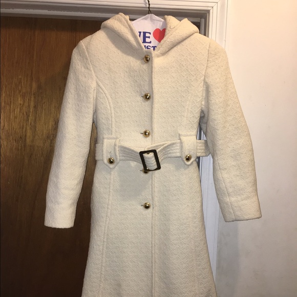 Girls Rothschild cream dress overcoat