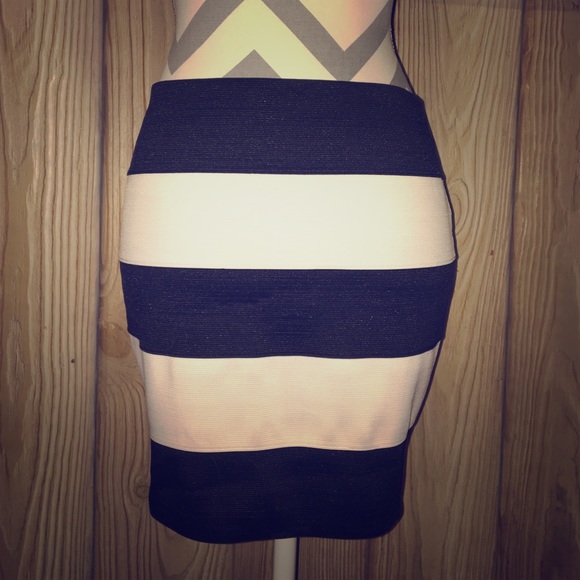Couture black & white bandeau skirt