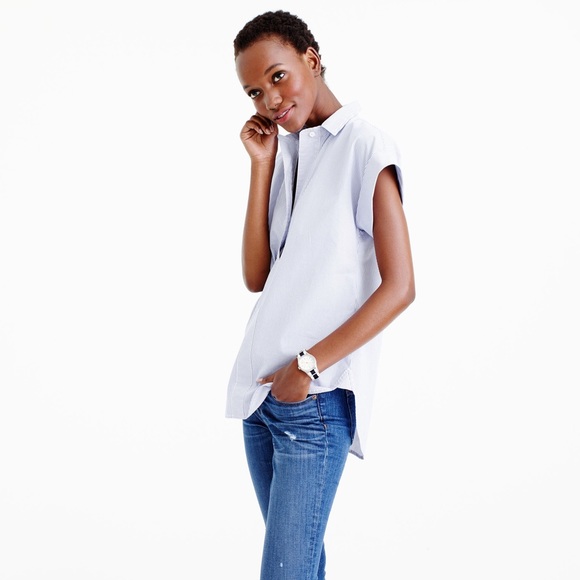 J. Crew Tops - J. Crew Short-sleeve popover shirt in stripe
