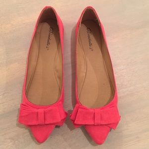 Pink bow flats