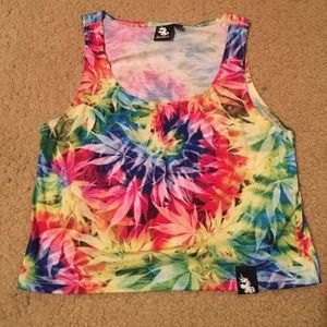 Iheartraves tie day crop top
