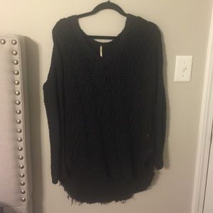 Navy free people v neck sweater Navy free people v neck sweater