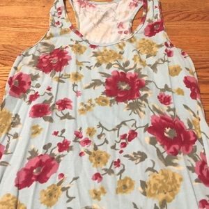 Floral print racerback