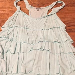Light blue ruffle racerback