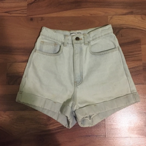 American Apparel High waisted Jean shorts