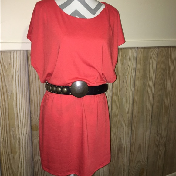 Salmon cotton dress (non-smoker!)