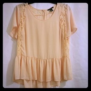 Peplum Blouse with lace