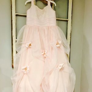 Stunning Designer Blush Flower Girl Dress