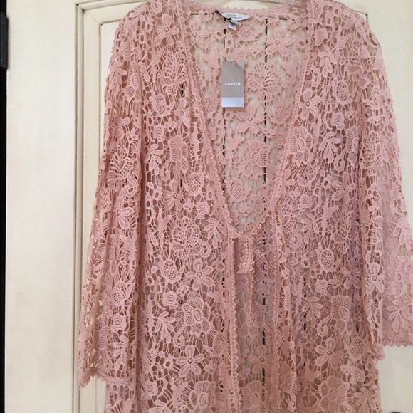 Beautiful lacy top from Chico's, 100% cotton