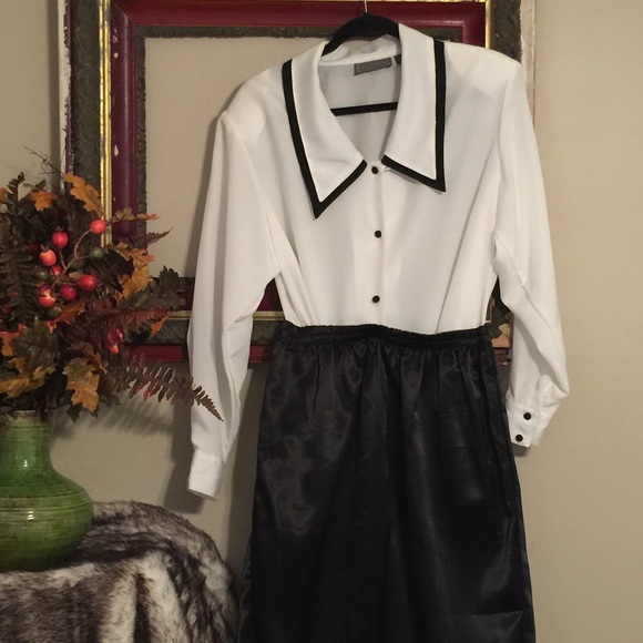 Black satin like dress pants
