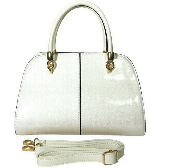 SALE!FINAL! NWT Ivory Princess Glossy Satchel - Picture 4 of 4