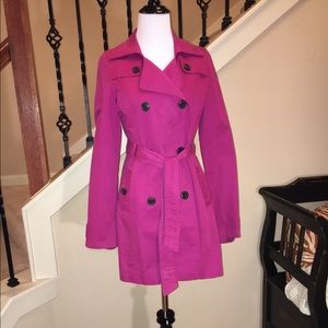 Old navy hot pink Trench coat