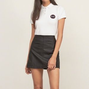 Abecrombie faux leather skirt
