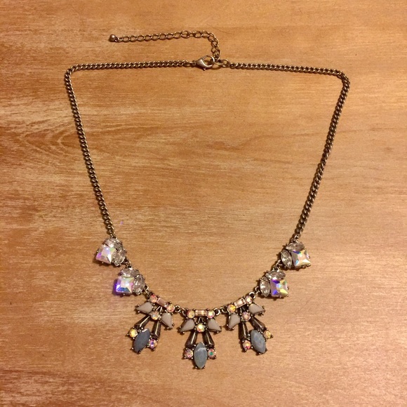 Iridescent Clear/Pink/Blue/Silver Necklace - Picture 1 of 4