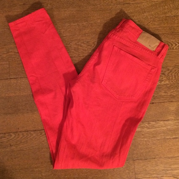 Madewell Denim - Madewell red skinny skinny jeans 27x32