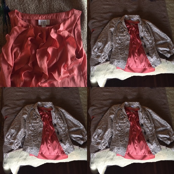 Ann Taylor LOFT petites Ruffled Blouse XS Blush