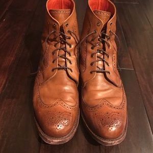 Allen Edmonds brown wingtip boots