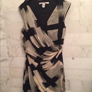 DVF silk rouched dress