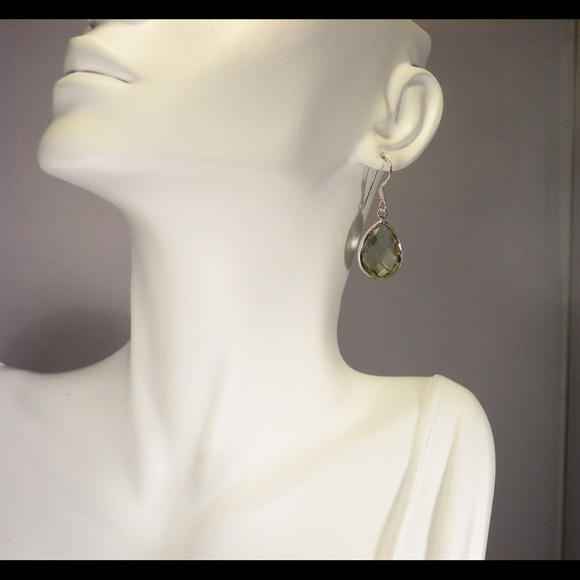 Sterling Silver Prasiolite Earrings - Picture 6 of 6
