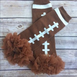 Baby Football Leg Warmers With Chiffon Ruffles
