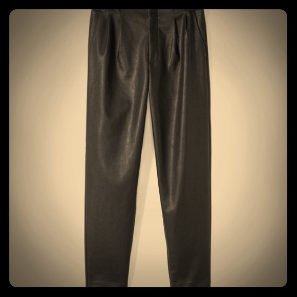 Black faux leather Banana Republic pants!