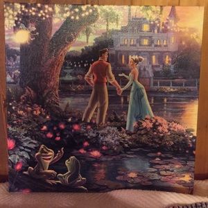 Thomas Kinkade Princess and The Frog Canvas
