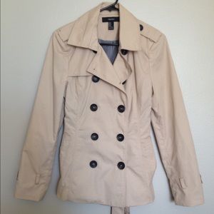 Forever 21 Light Khaki Double-Breasted Trench Coat