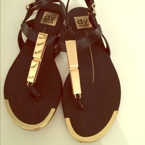 DV Dolce Vita Sandals - Black/Gold
