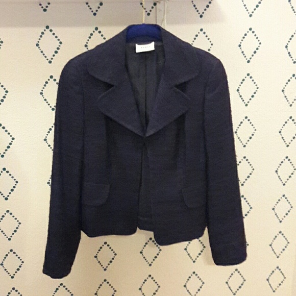 Akris Punto dark slate blue silk blazer
