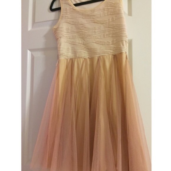 Classic nude and rose tulle dress