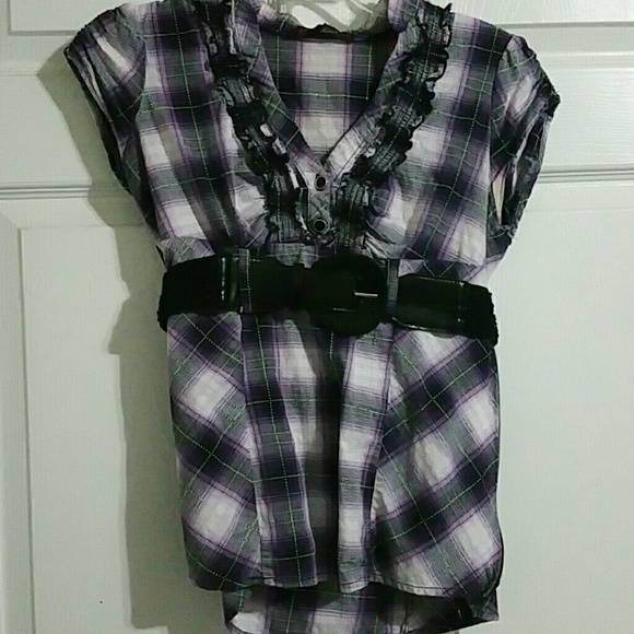 Plaid blouse