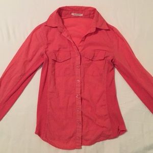 Pink Button Up Blouse - ACTIVE