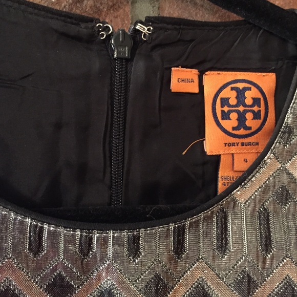 3 for $100! Tory Burch Silver Holiday Dress - Picture 2 of 3