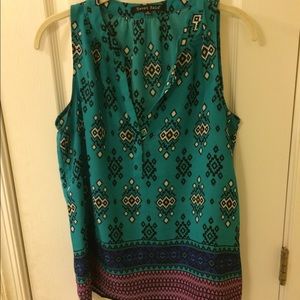 Turquoise Patterned Top