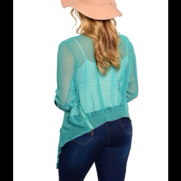 Cute Green sheer Top