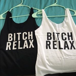 Black & White Size M Tank Tops