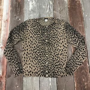 J. Crew leopard print cardigan