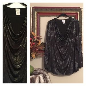 Beautiful black with silver accents top