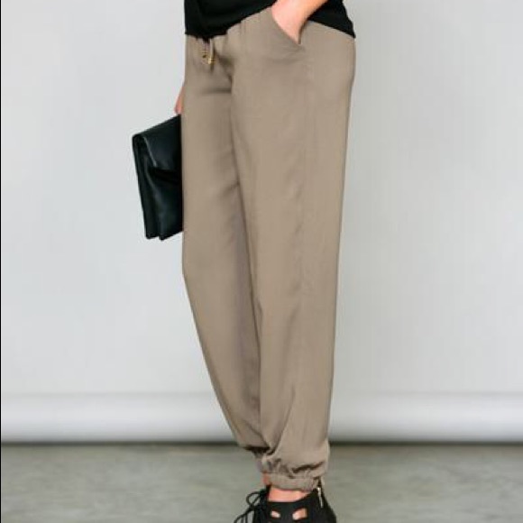 NWT Taupe Harem Pants