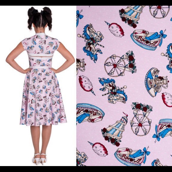 NWT Hell Bunny Madeline Carnival Swing Dress - Picture 2 of 4