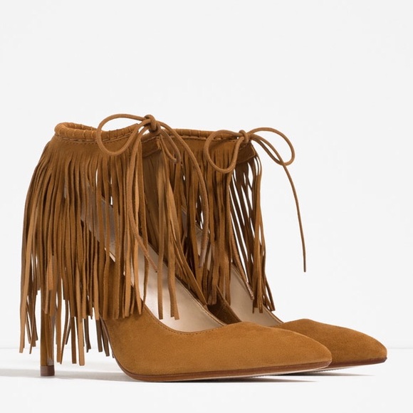 Zara Fringe leather heels - Picture 2 of 4