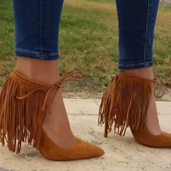 Zara Fringe leather heels - Picture 4 of 4