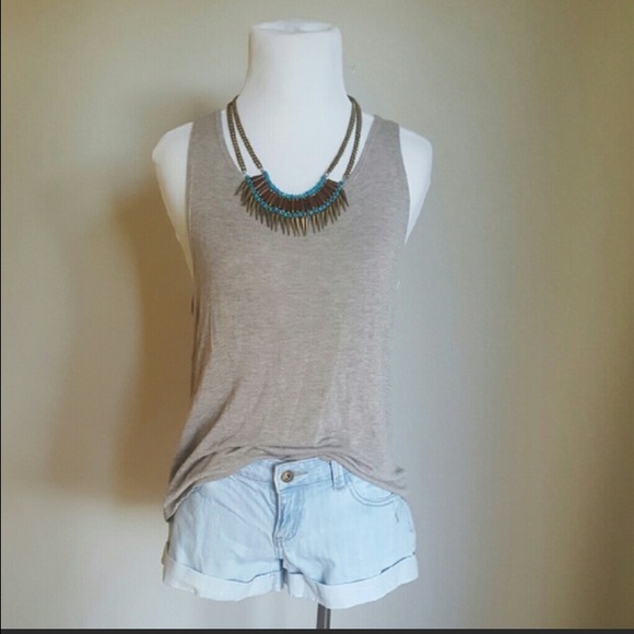 Open back tank top