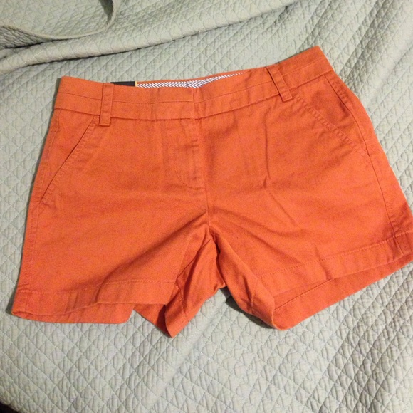 Burnt orange jcrew chino shorts