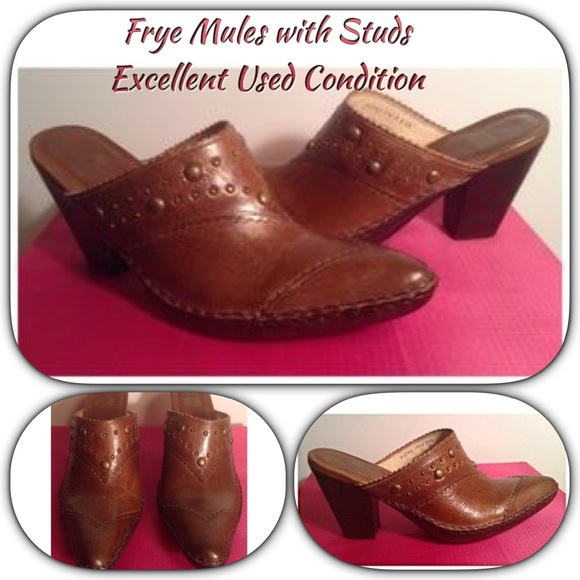 Frye Shoes - 👢∂єαℓ! EUC/Frye Mules/gℓ∂ Studs/Lots of Life Left