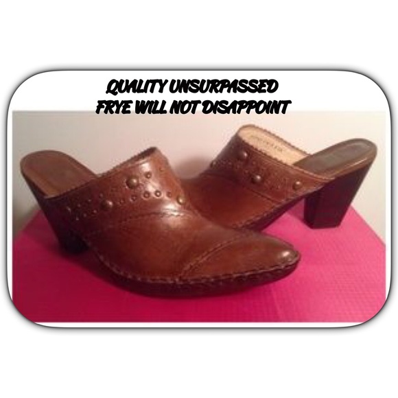 π’βΡΞ±β! EUC/Frye Mules/gββ Studs/Lots of Life Left - Picture 2 of 4