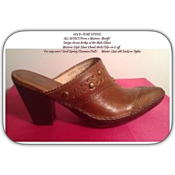 π’βΡΞ±β! EUC/Frye Mules/gββ Studs/Lots of Life Left - Picture 4 of 4