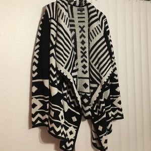 White and black tribal sweater