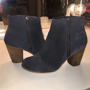 Blue Suede Booties
